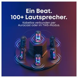 ANKER Soundcore Rave 3S Altavoz Bluetooth 200W con Karaoke, 2 Micrófonos Inalámbricos, IPX4, Negro