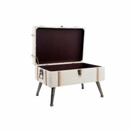 Banqueta DKD Home Decor Negro Beige Madera Madera MDF 62 x 42 x 43 cm
