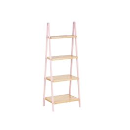 Berilo Estanteria Escalera 4 Estantes Bambu Rosa 40 x 109.3 x 30 cm