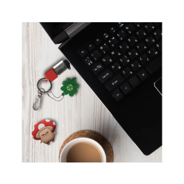 Wondee Mr. Wonderful Llavero USB Seta 32GB Pendrive Compatible con Windows, macOS, Linux y Adaptador USB C