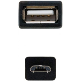 CABLE USB NANO CABLE USB2.0 A/H - MICRO USB2.0 B/M 0.15M NEGRO OTG