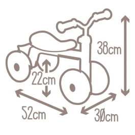 Smoby Portabebés Metálico Rookie Pink para Niños a partir de 12 Meses SMOB721405