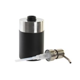 DKD Home Decor Dosificador Loft Negro Plateado 9 x 17 x 7 cm