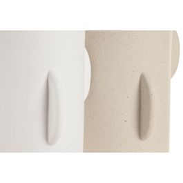 DKD Home Decor Jarrón Blanco Crema Porcelana 15.5 x 18.5 x 15.5 cm (4 Unidades)