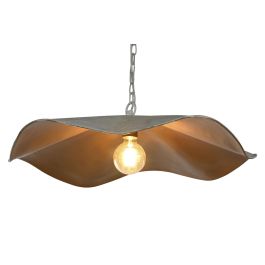 DKD Home Decor Lámpara Techo 1c24 Blanco Dorado Hierro 77 x 77 x 16 cm