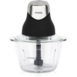 Mini picadora eléctrica - H.Koenig - LEO8 - 320 W - Bol de cristal de 1 L - Cuchillas de acero inoxidable - Negro mate y cromo Precio: 41.7899999. SKU: B14AES27TQ