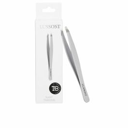 Lussoni Pinzas de Depilar Oblicuas de Acero Inoxidable para Cejas con Punta Perfectamente Alineada y Acabado Preciso - 1 Unidad