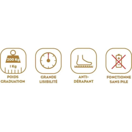 Little Balance Báscula personal mecánica 8182 PRO M 200, 200 kg, Pantalla grande, Profesional, Negro y Cromo