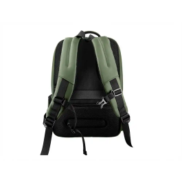 Antartik Mochila Volt Verde Militar, 5 Compartimentos, 23L, 450x180x330 mm, Interior Naranja, Repelente al Agua