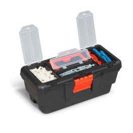 Terry Caja de Herramientas Eko Toolbox 32x16x13 cm con Bandeja y Organizador para Uso Profesional y Doméstico