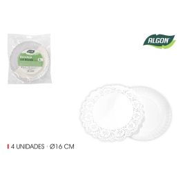 Set de 4 Bandejas Redondas con Blonda 16 cm Algon (48 Cajas) Precio: 19.49999942. SKU: B1B9LLT59F