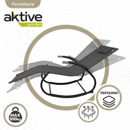 Aktive Tumbona 172x53x75 cm Textileno Acero