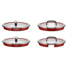 WMF 0760206380 Function 4 - Olla de cocción pequeña, 20 cm, roja