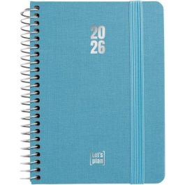 Agenda Anual (2026) Grafoplas Fancy Espiral Tapa Extradura Con Goma A6 150X120 S/V Azul Precio: 10.50000006. SKU: B13Q2T7F8X