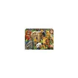 Puzzle 500 piezas collage de animales salvajes Puzzle 500 piezas collage de animales salvajes