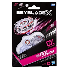 Hasbro Beyblade X Starter Pack Brush Fox J 9-70GR CX Peonza Tipo Ataque Takara Tomy Peonzas de Competición a partir de 8 Años