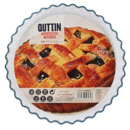 Quttin Molde Tarta de Vidrio Rizado 1.5L - Ø27x3.5 cm (6 Unidades)