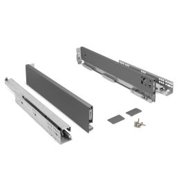 HERRAJES ALK 1383.204 Cajón Qube Extracción Total Antracita H90 350mm Cierre Amortiguado para Cocina y Baño