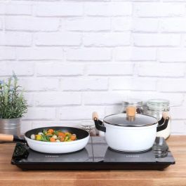 Livoo DOC235 Placa de inducción simple 22cm, 200-2000W (10 niveles), temperatura 60-240°C, panel digital, función mantener calor, temporizador 180 min, negro