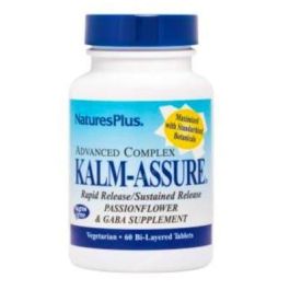 NATURES PLUS Kalmassure Pasiflora Gaba. Apoyo para la relajación con manzanilla y lúpulo. Comprimidos bifásicos de liberación rápida y prolongada. 60 Comprimidos Precio: 28.7899997. SKU: B1D6ETM4VW