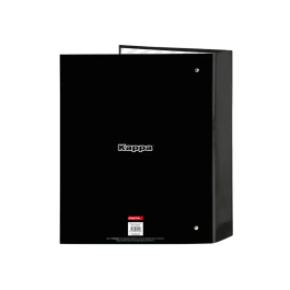 Safta Carpeta de Anillas Folio Lomo Ancho Kappa Grey 4 Anillas 40mm Carton Forrado