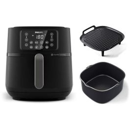 Freidora sin aceite - PHILIPS - Connected Airfryer XXL HD9285/96 Serie 5000 - 7,2L - 6 personas - 16 presintonías - Negra