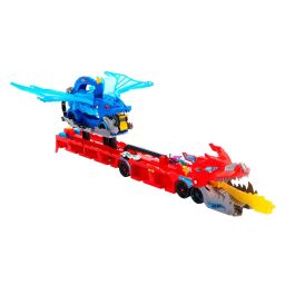 Hot Wheels Vehículo City Dragón Transportador con 2 Coches para Niños +4 Años