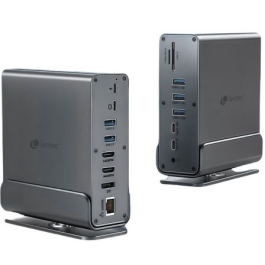 Leotec LEDS06 Docking Station USB Tipo-C 15 en 1 con 5xUSB, 2xUSB Tipo-C, 1xUSB Tipo-C PD, 1xDisplayPort, 2xHDMI 4K, 1xRJ45, Gris