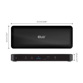 Club 3D Thunderbolt4 16-in-1 Dockingstation CSV-1583, 4 Pantallas, Negro