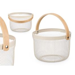 Cesta Redonda Asa Crema Kinvara 27x32x25cm (12 Unidades) Cesta Redonda Asa Crema Kinvara 27x32x25cm (12 Unidades)