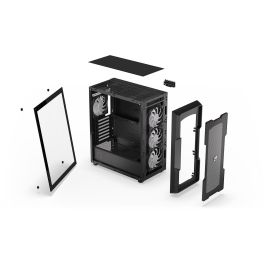 Endorfy Regnum 400 ARGB Black - Caja Torre PC ATX/Micro-ATX/Mini-ITX con Iluminación Multi y Ventana Lateral de Vidrio Templado