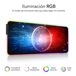 SUBBLIM Alfombrilla Mouse Pad Premium LED RGB Chip 800x300x4