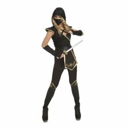 Disfraz black ninja vestido con capucha, cinturón, polainas, máscara y manguitos talla XL Precio: 20.89000023. SKU: B12RCJJXM9