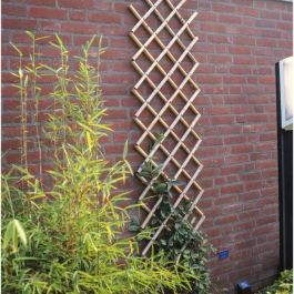 Nature Enrejado extensible de bambú natural Marrón 70x180cm. Celosía adaptable para facilitar el crecimiento de plantas trepadoras y decorar paredes.