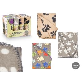 Manta Mascota Huellas Surtidos Col 70X100Cm Mascow (12 Unidades) Precio: 36.49999969. SKU: B19RJDHSES
