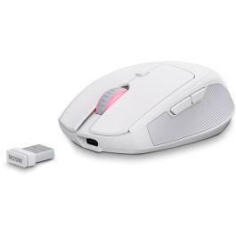 Sharkoon OfficePal M25W Ratón Gaming Óptico Inalámbrico RF + Conexión USB-C 4000 DPI, 6 Botones, Mano Derecha, Iluminación Multi-color, Blanco