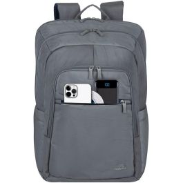 Rivacase Alpendorf 7569 Mochila urbana para portátil 17.3" gris de poliéster reciclado, resistente al agua