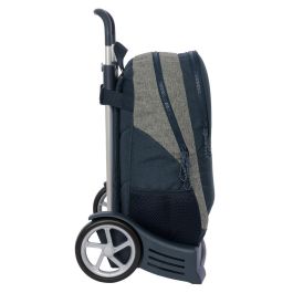 Safta Mochila 665 con Carro Evolution Kappa, Sistema de Sujeción SAFTA, Bolsillos Laterales, Dark Navy