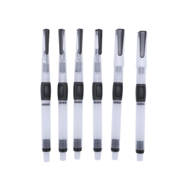 Liderpapel Pincel Recargable con Depósito de Agua Set de 6 Unidades, Puntas Surtidas para Acuarela