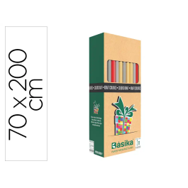 Basika Papel de Regalo Kraft Colores Surtidos Rollo 70 cm x 2 m Gramaje 50 gr Precio: 31.89000012. SKU: B179HK8HAY