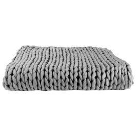 Home Deco Factory Manta De Punto Grueso Gris 150x120 cm