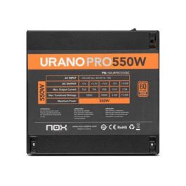 Nox NXURPRO550BZ Fuente de Alimentación Urano PRO 550W 80 Plus Bronze con Ventilador 120mm PWM y Cables Planos