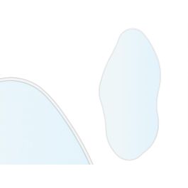 Giftdecor Espejo de Pared Abstracto Blanco 105.5x49 cm - Marco de Plástico y Vidrio Decorativo (3 Unidades) Precio: 67.69000029. SKU: B1J44N8APL