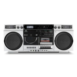 Medion AAAPE16790 Radio Vintage FM/DAB+ con CD, Cassette, USB, MP3 - 2 x 10 W RMS - Plateado