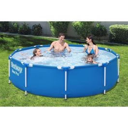 Bestway Piscina Pro Estructura Acero Redonda 305x76 cm Azul, 4678 L. Incluye Filtro Cartucho Tipo I 1,249 m³/h.