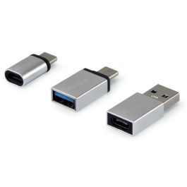 EQUIP Adaptador USB-C a MicroUSB y USB-A, conector USB-A a USB-C para carga y datos Precio: 7.49999987. SKU: B1F63K32ET