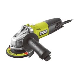 Ryobi Amoladora Angular 800W 125mm con Caja de Herramientas, 1 Disco Diamante y 5 Discos Abrasivos