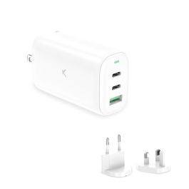 Cargador de Pared KSIX GaN Blanco 65 W Cargador de Pared KSIX GaN Blanco 65 W