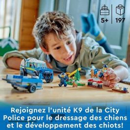 Lego Juego de Construcción City Entrenamiento Móvil Perros Policía 197 piezas, +5 años