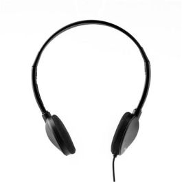 Elbe AU-789-CC Auricular Diadema Ultraligero Negro Cable 1,2M Sonido Claro y Natural